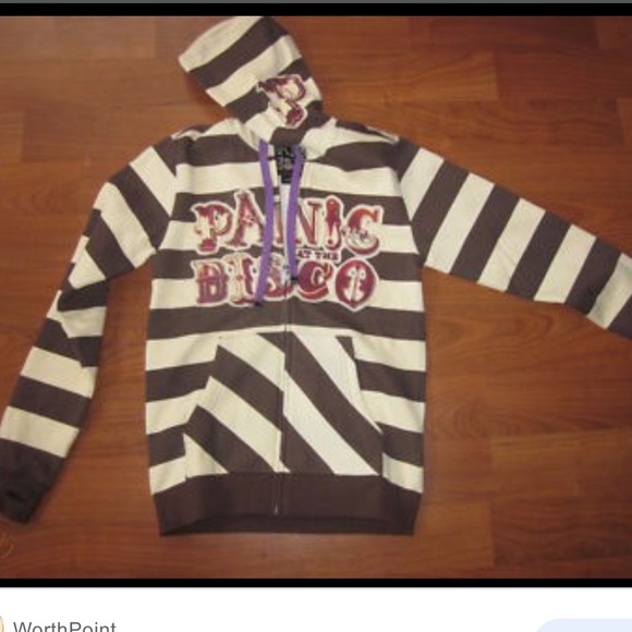 FOUND WILL BUY MORE THO !! ISO PANIC AT THE DISCO STRIPED HOODIE DO NOT BUY THIS - Picture 4 of 5